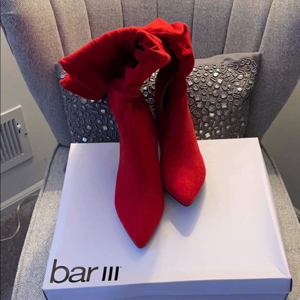NIB Red slouch tall boots
